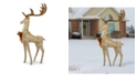 National Tree Company 55" Pre-lit Crystal Champagne Standing Buck